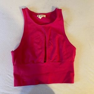 Urban outfitters pink cut out top